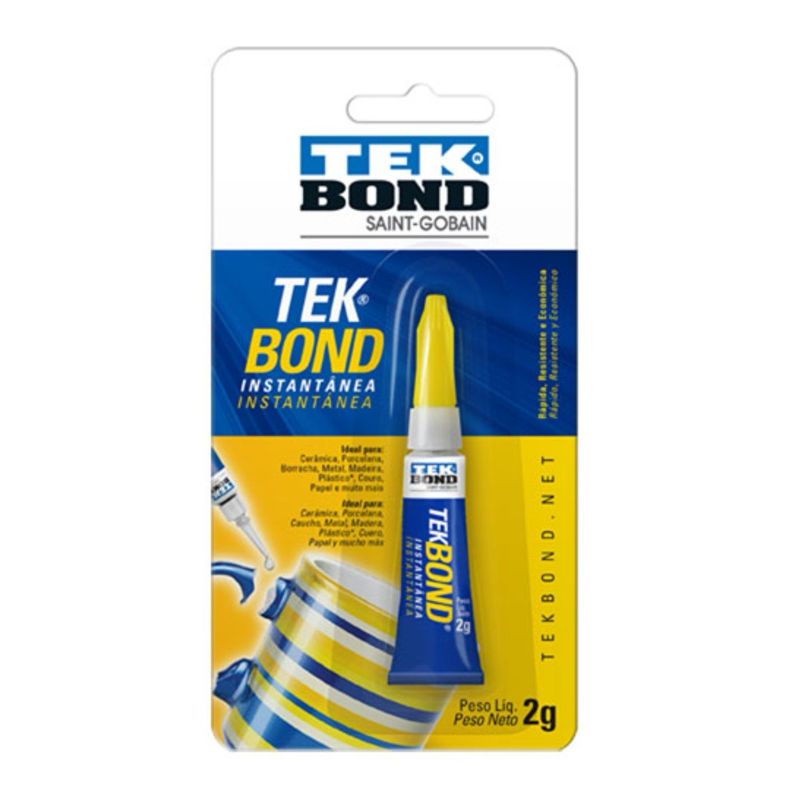 TEKBOND - Adhesivo Instantáneo Super Cola Blister Multiuso Tekbond 2 G