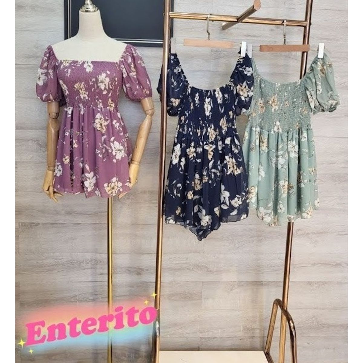 LUNA - Enterito Engomado Mini Floreado