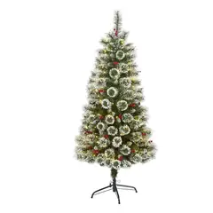 EKOI - Arbol De Navidad Con Adornos Y Luces Led 90cm Frondoso Xmas