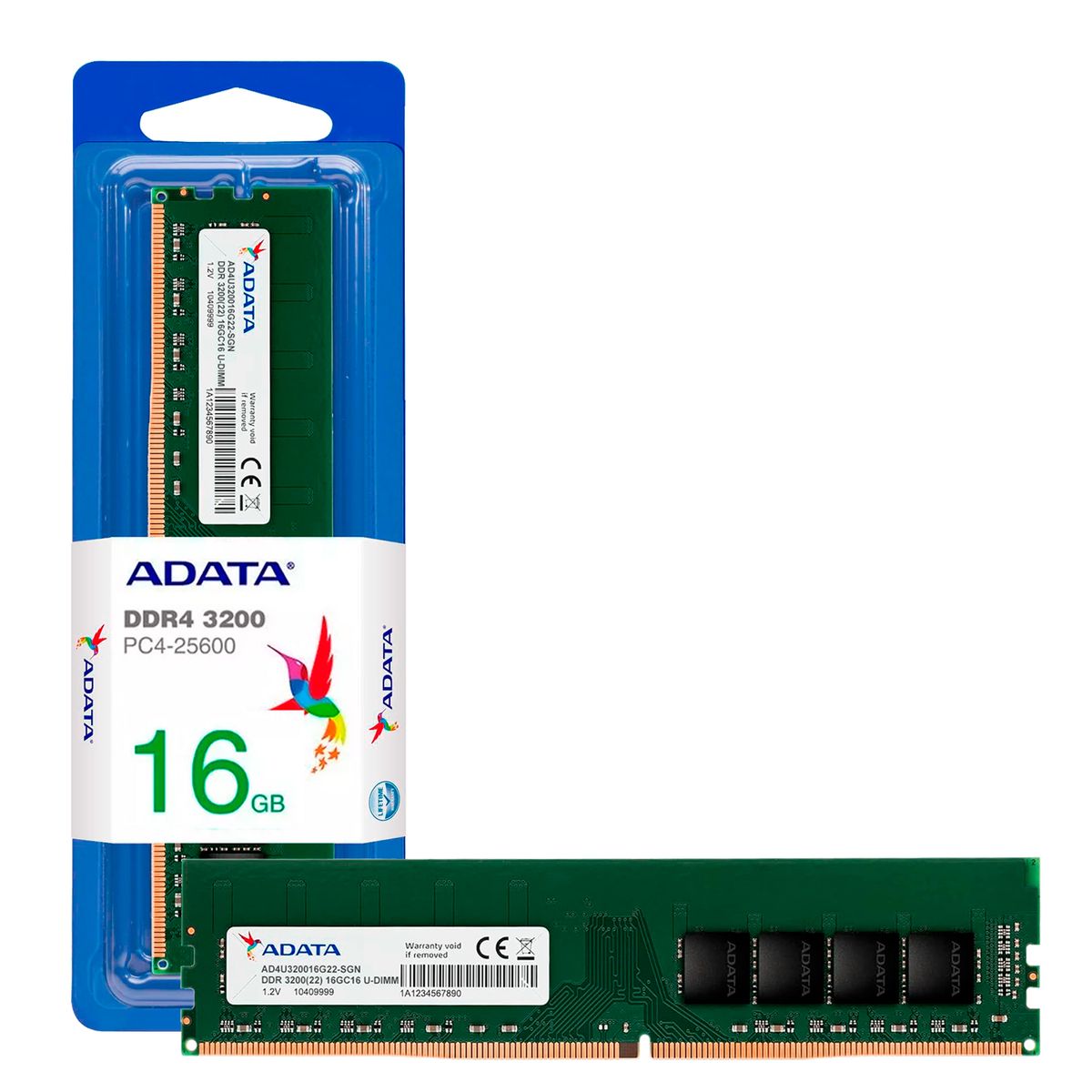 ADATA - Memoria Ram PC Adata 16GB DDR4 DIMM 3200MHz CL22 Pin 282