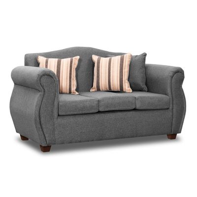 Imagen 2 del producto Sofa 3 Cuerpos Cancún 157 Tela Gris Oscuro