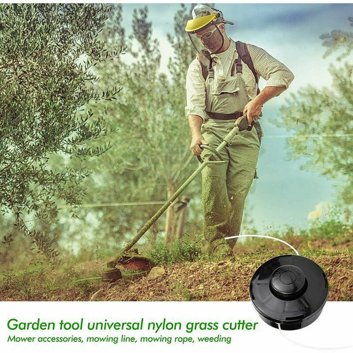 GENERICO - Carrete Hilo Cabezal Maquina Orilladora Pasto 10m