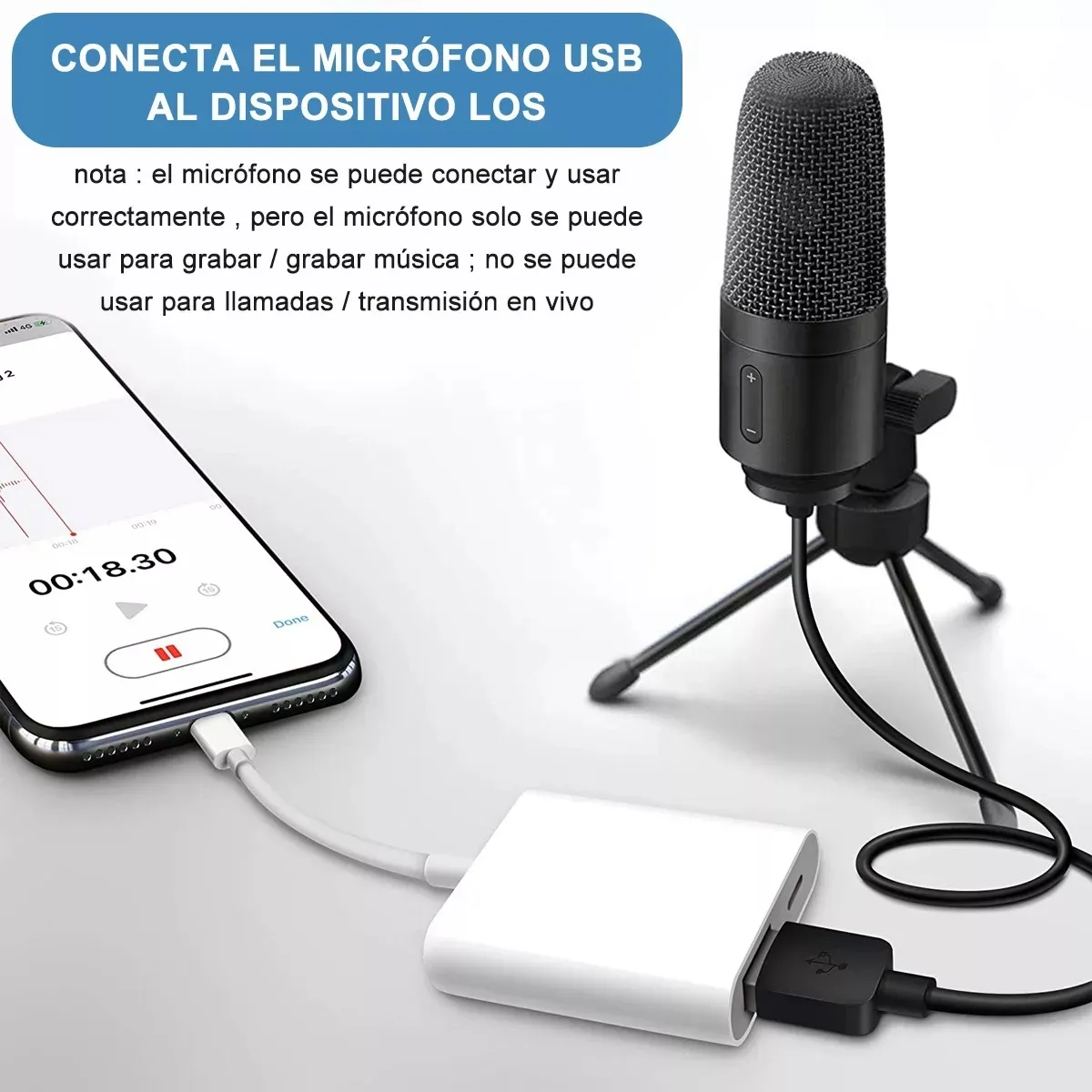 KUANGYE - Adaptador Lightning A Usb 3.0 Para iPhone iPad Otg