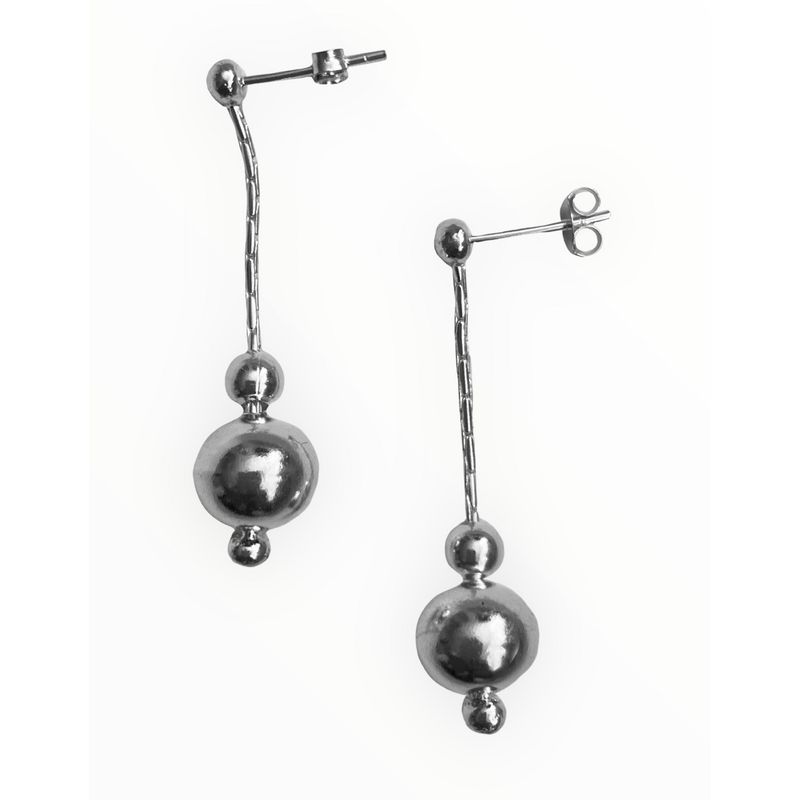 TAETHAI - Aros de plata 925 colgantes