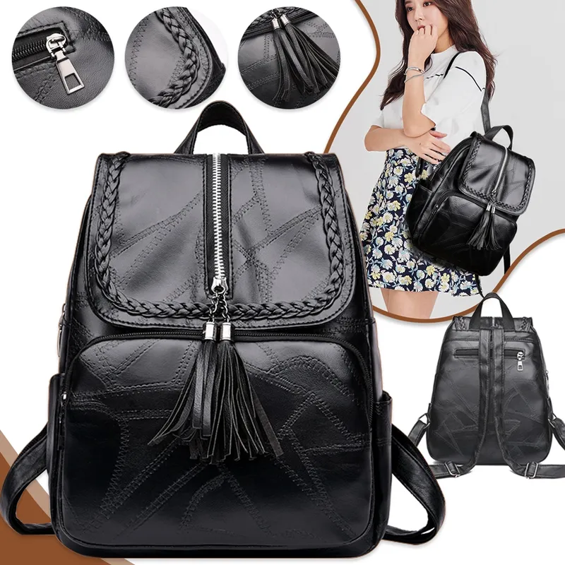 EDWINAYY - Mochila Para Mujer Borla Moda Viaje Gran Capacidad Ocio