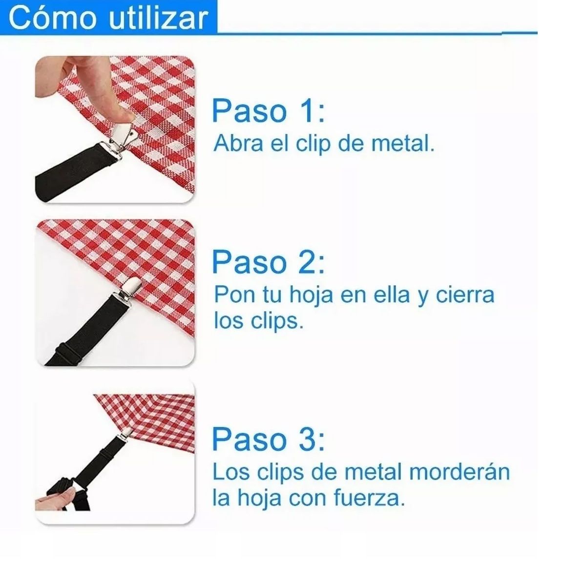 EDWINAYY - Sujetadores De Sábana De Cama Correa 4 Unidades Ajustable