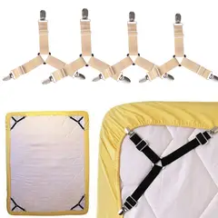 EDWINAYY - Sujetadores De Sábana De Cama Correa 4 Unidades Ajustable
