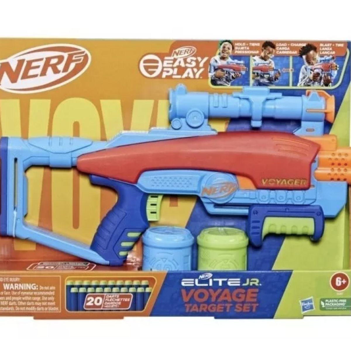 NERF - Lanzador Nerf Elite Junior Voyage Target Set + 20 dardos