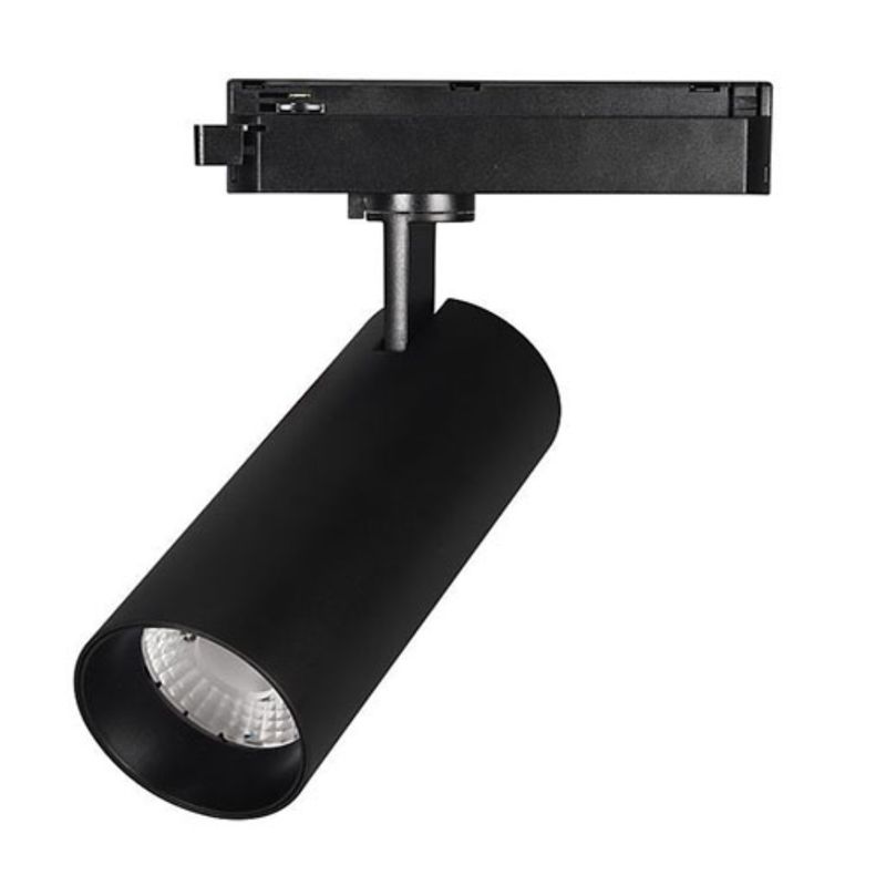 GENERICO - Foco Riel Monofasico Cob 18w Negro Want LUZ CALIDA