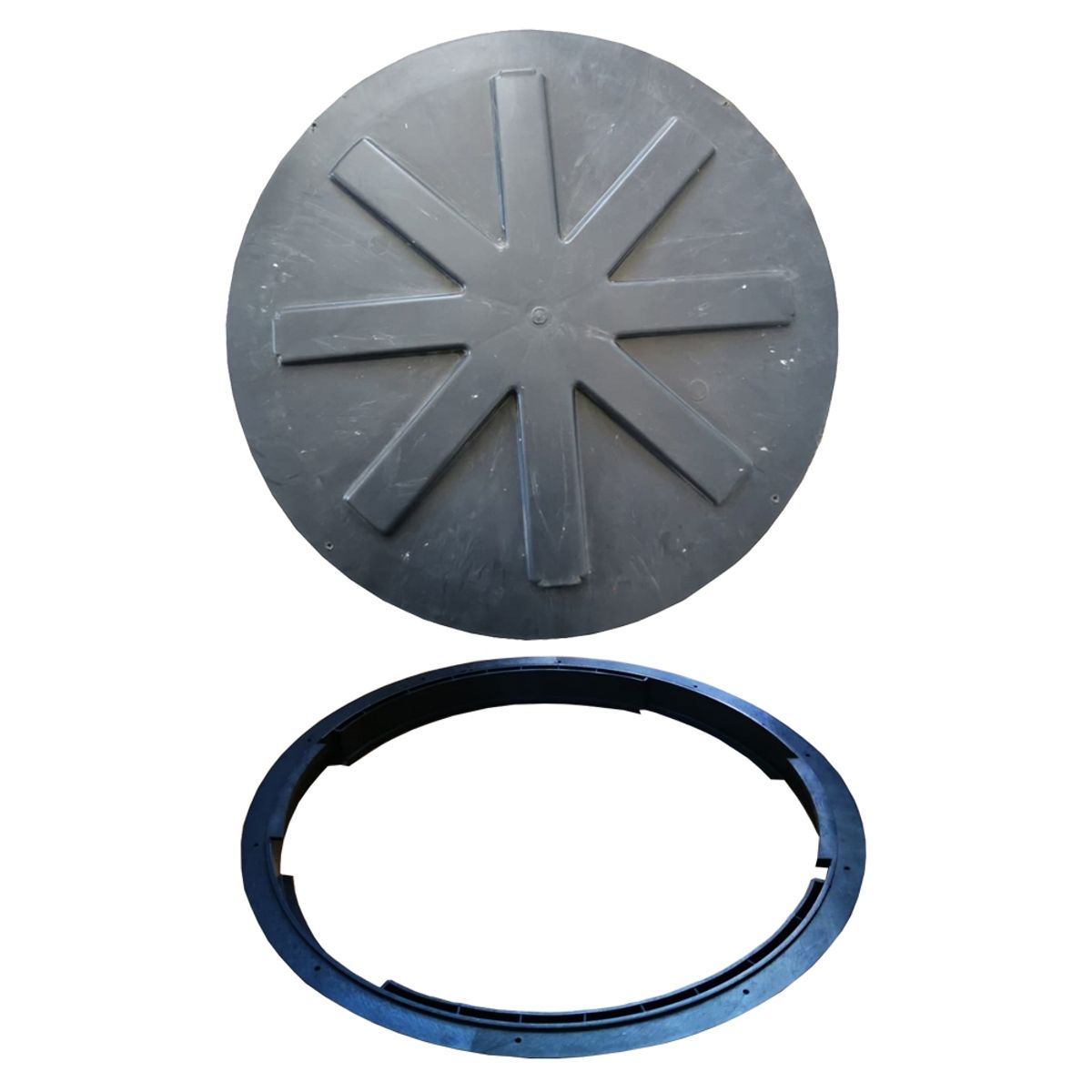 GENERICO - Pack Anillo Y Tapa Rosca 490 Mm Para Fosas Y Cámaras Aguasol