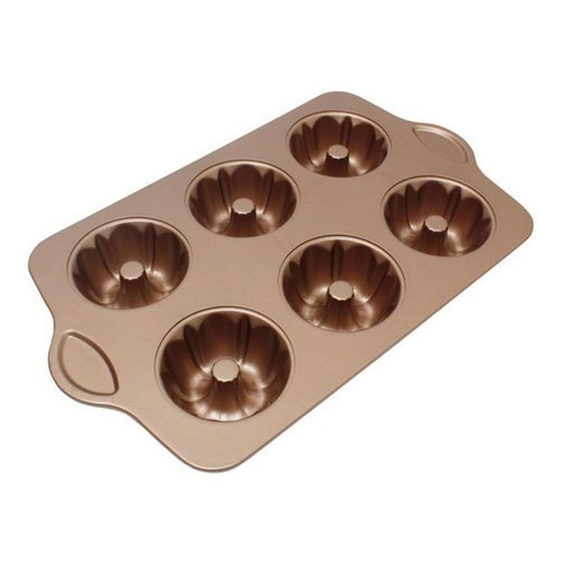 ILKO - Bandeja 6 Mini Jazmines 42 Cm Antiadherente Cobre Ilko