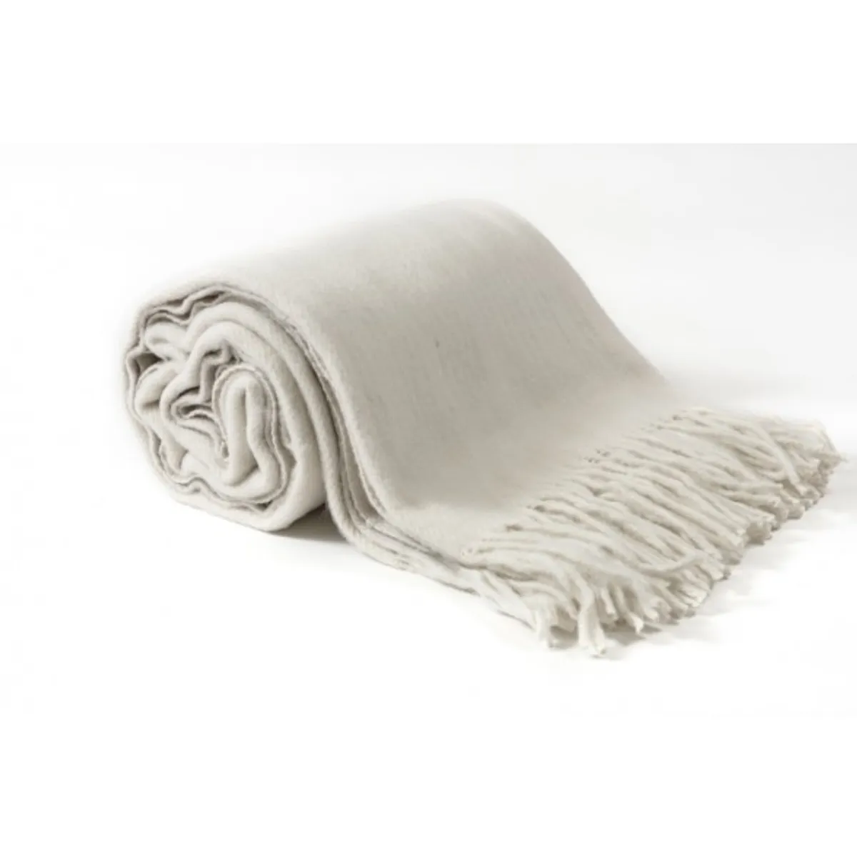 EL CASTILLO FRAZADAS - Chalon 100 pura Lana Merino color Crudo