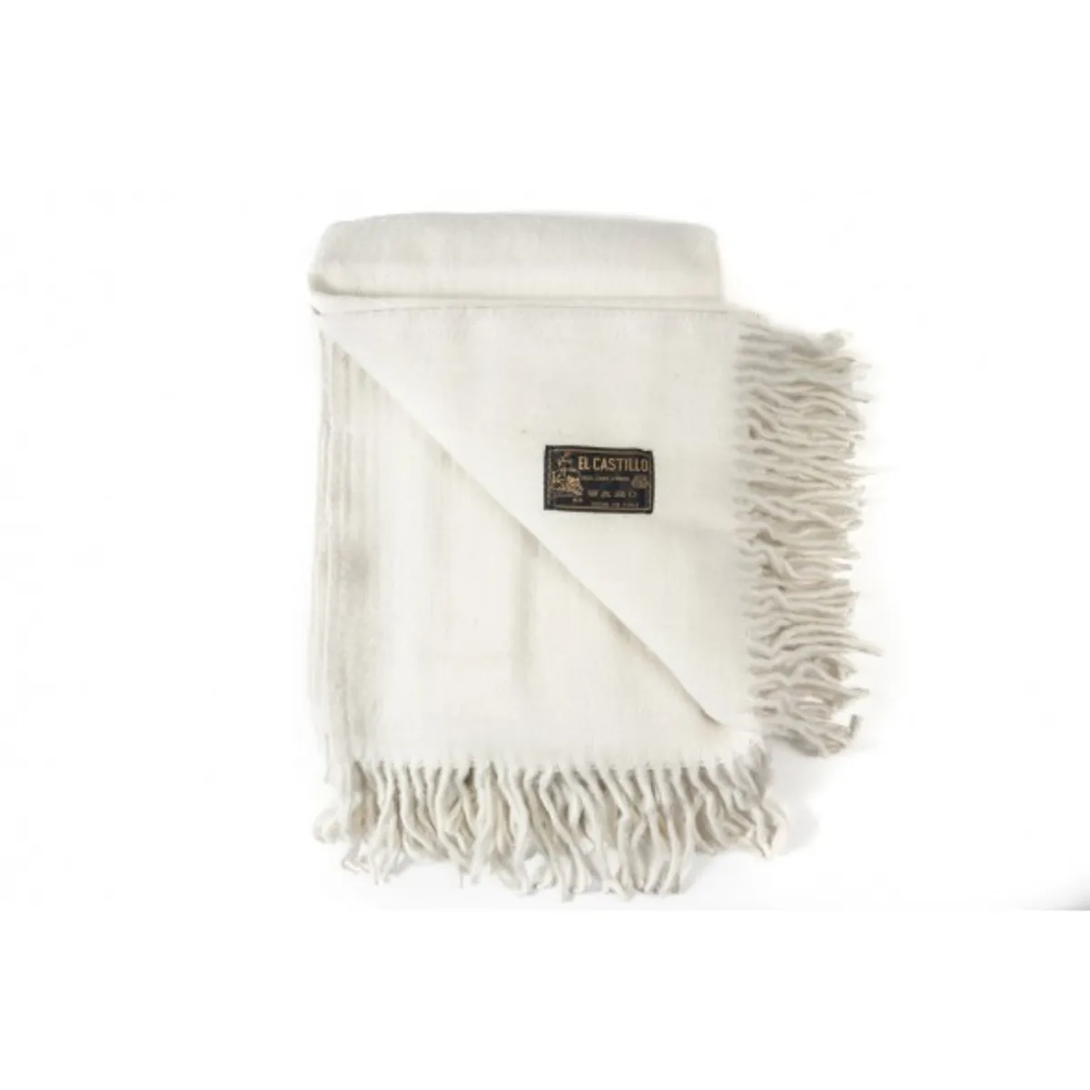 EL CASTILLO FRAZADAS - Chalon 100 pura Lana Merino color Crudo