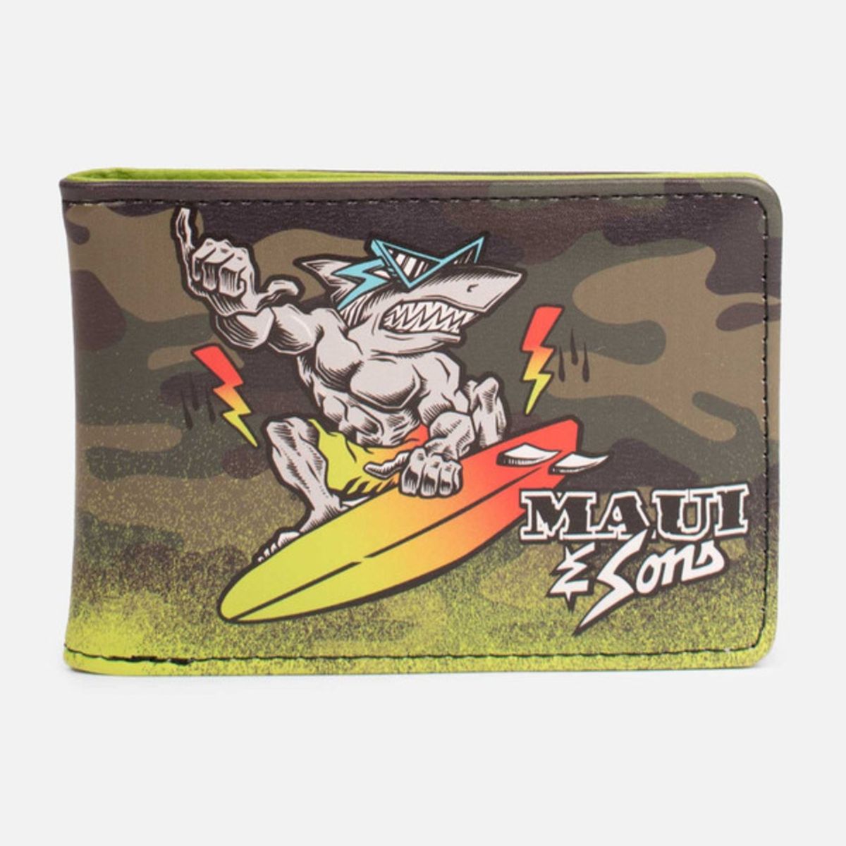 MAUI AND SONS - Billetera Shark Camo Surf Multicolor Niño Maui and sons.