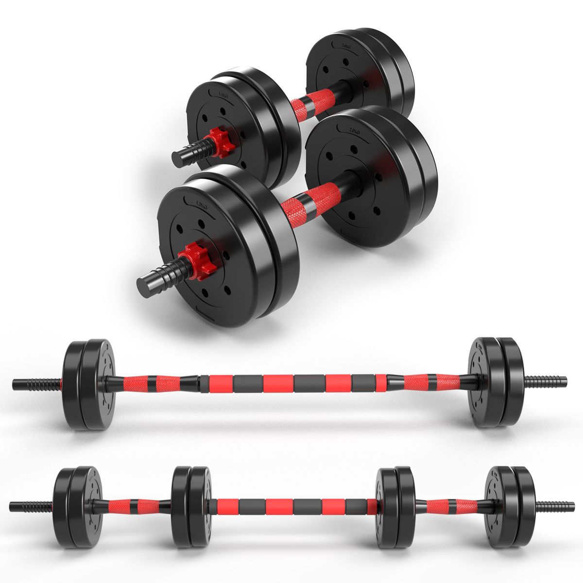 FITMAX - Set Mancuernas Fitmax 15 Kg PVC