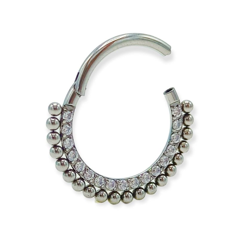 ELBAULDEJUMA - Piercing Septum Astm F136 G23 Titanio Diadema Circonio