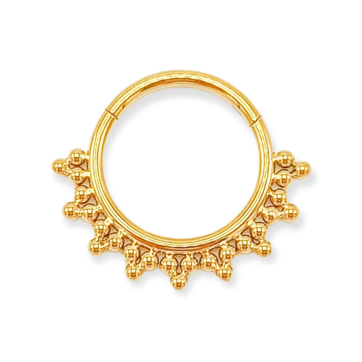 ELBAULDEJUMA - Piercing Septum diadema F136 G23 Titanio Chapado En Oro 18k