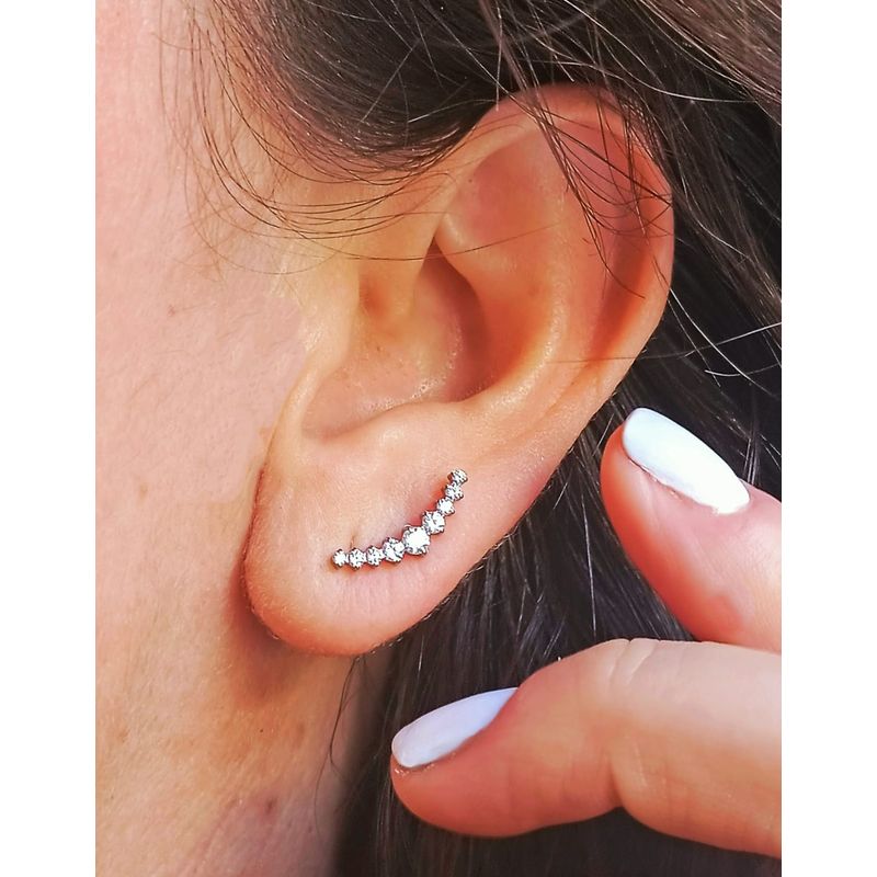 ELBAULDEJUMA - Piercing Labret Astm F136 G23 Acero Titanio Zirconia Trepado