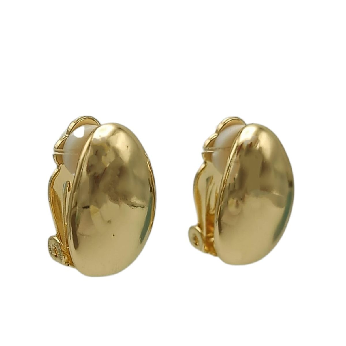 ELBAULDEJUMA - Aros Gota Espejo chapada en oro 18 k Sin Perforacion Earcuff Tendencia