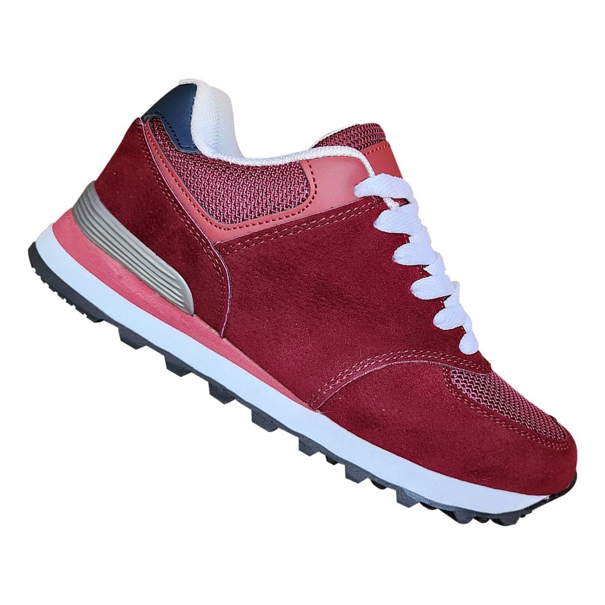 GENERICO - Zapatilla Deportiva Casual Toda Ocasion Burdeo 7455
