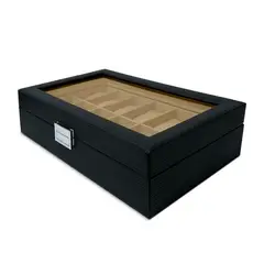 MUNDO ONLINE - Caja Estuche Organizador 12 relojes de lujo Eco cuero