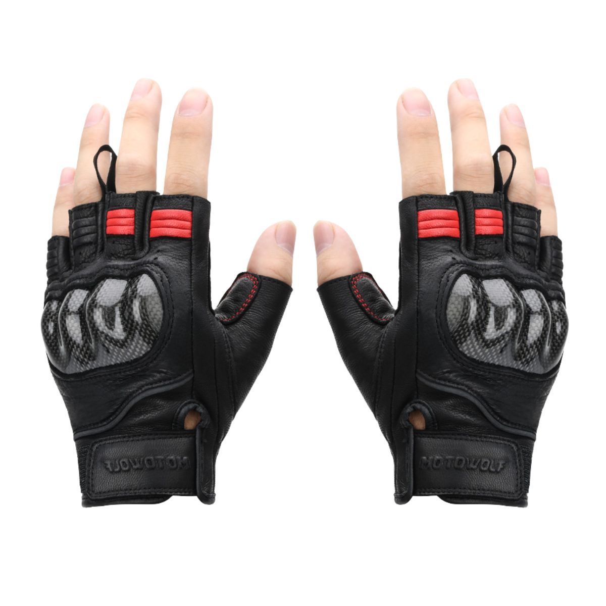 MOTOWOLF - Guantes de Cuero Para Motocross  Motociclismo  Verano Motowolf 0334