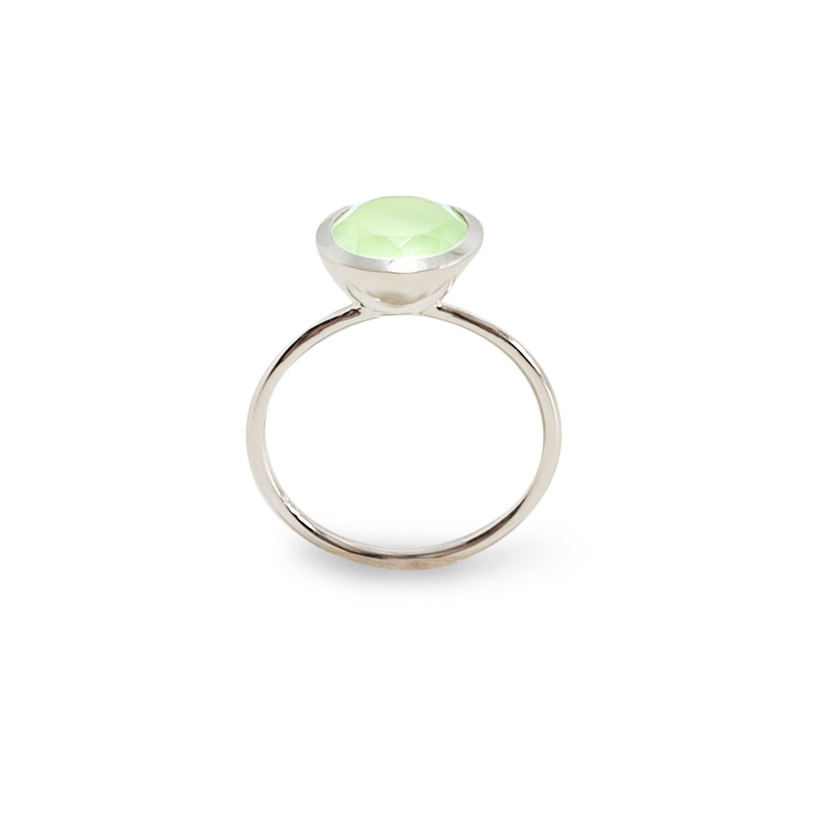 ANDREA COGGIOLA JOYAS - Anillo Shakti Prehnita Plata Fina 925