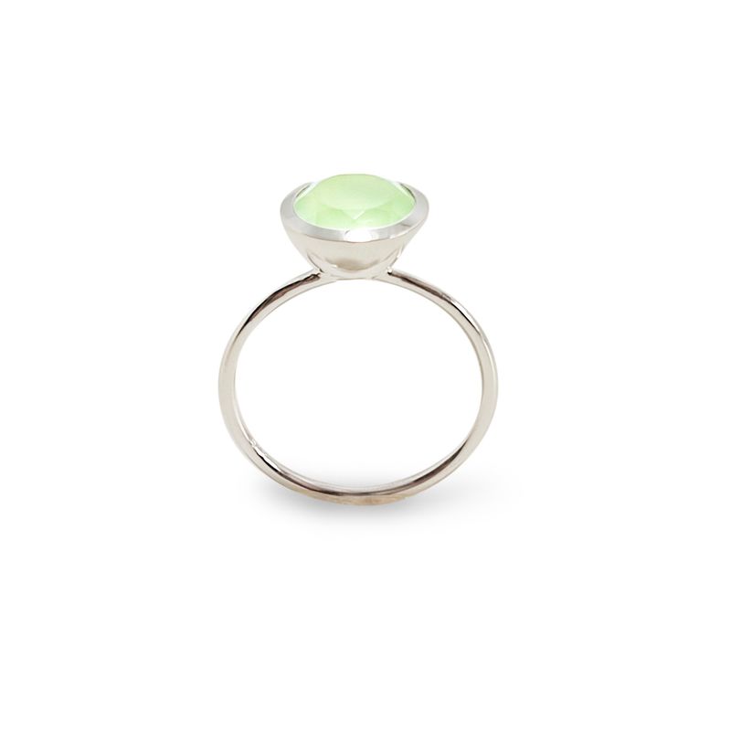 ANDREA COGGIOLA JOYAS - Anillo Shakti Prehnita Plata Fina 925