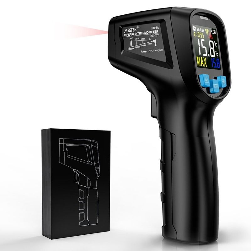GENERICO - Termometro Digital Infrarrojo Laser Industrial Mestek