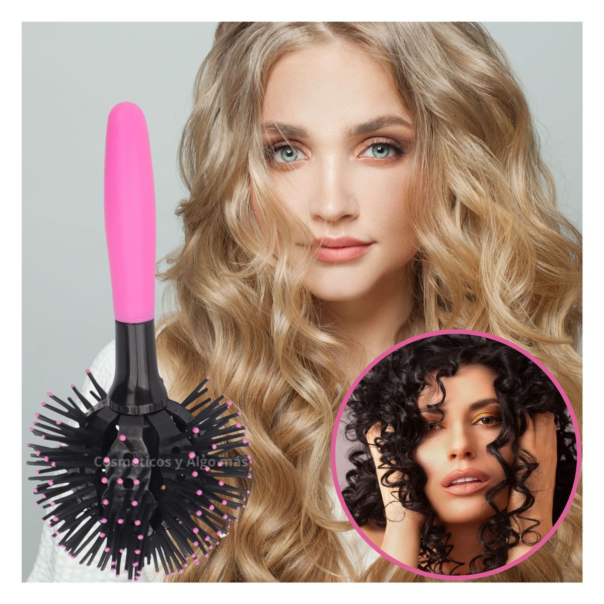 GENERICO - Cepillo moldeador 360 grados de forma esferica silicon resistente