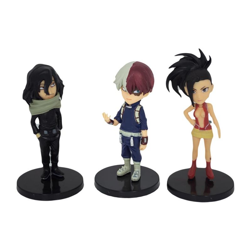 SM - Set 3 Figuras Boku no Hero Heroe Shoto Todoroki Momo Aizawa