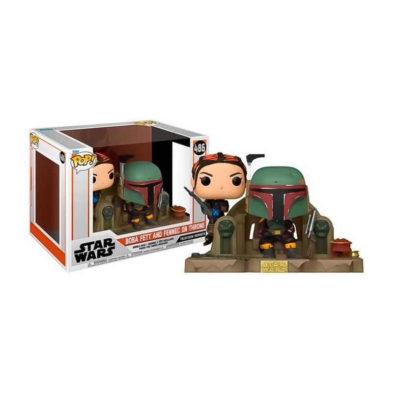FUNKO - Figura Funko Pop Boba Fett y Fennec Shand en Trono Star Wars