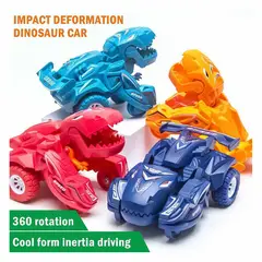 SM - Set Juguetes Cuatro Autos Transformers Dinousaurio para niño