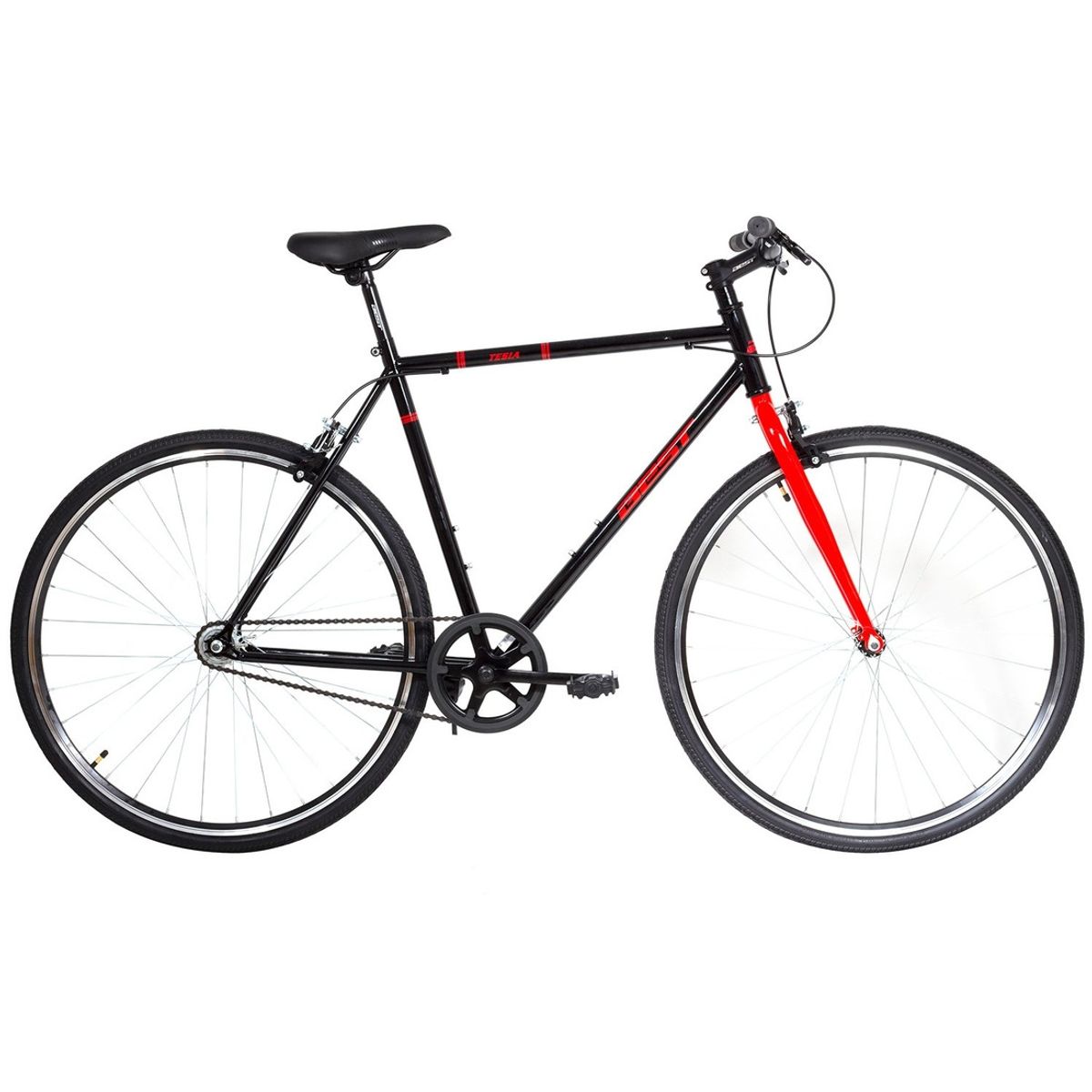 BEST - Bicicleta Best Tesia 700 Single Talla 52 Negro / Rojo