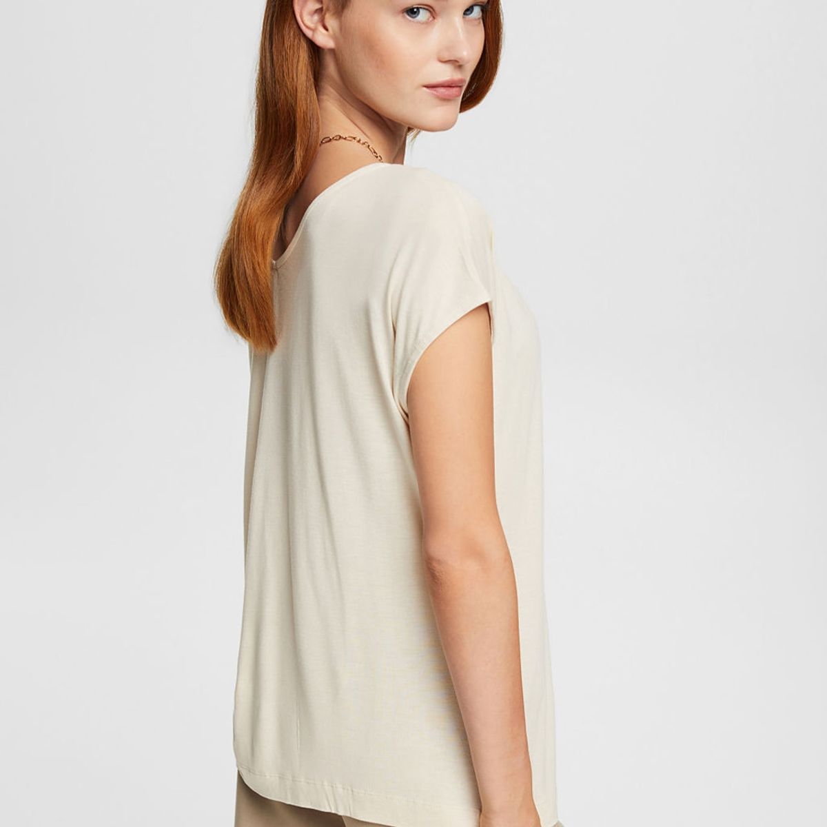 ESPRIT - Polera Cuello En V Estampada Con Líneas Mujer Esprit ESPRIT