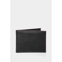 Vélez Billetera Humanista Cuero Hombre Costuras Contraste Negro