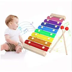 GENERICO - Xilofono Metalofono 8 Notas De Madera Para Niños Y Niñas