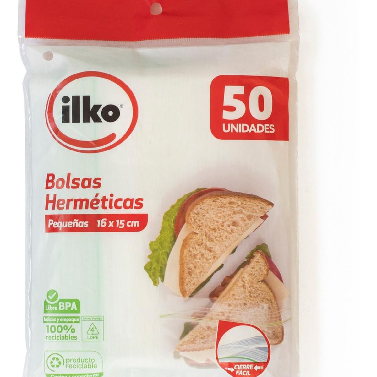 ILKO - Bolsa Hermética Pequeña 16x15cm 50un