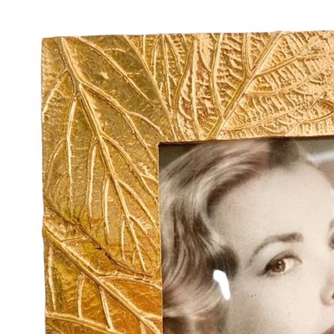GENERICO - MARCO DE FOTO TEXTURA HOJAS DORADO