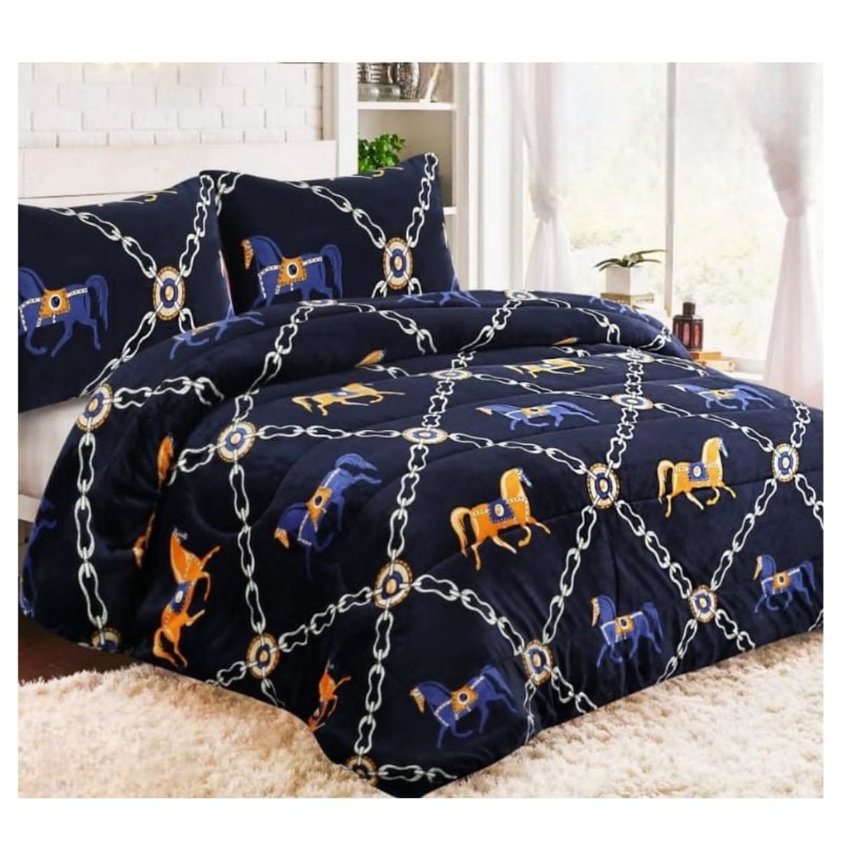 GENERICO - Cubrecama De Invierno 2 plazas Plush Diseños 250x230cm