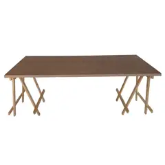 GENERICO - Escritorio multiuso con dos caballetes de madera y plegables.