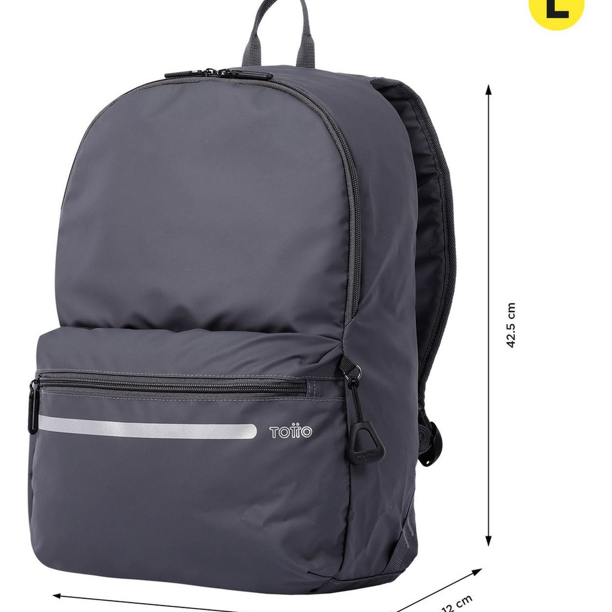 TOTTO - Mochila Hombre Totto Green Code M Gris Titanium