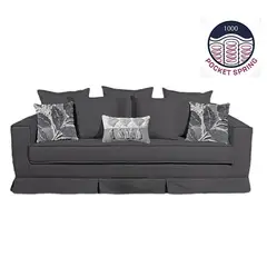 MUNDO LIVING - Sofa 3 cuerpos Lucio marengo linea deluxe con resortes usa