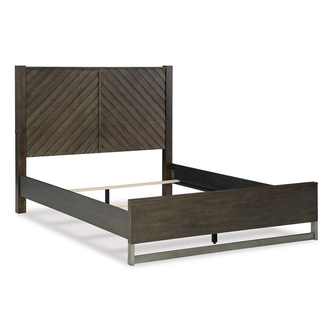 ASHLEY - Cama 2 plazas Arkenton grayish brown
