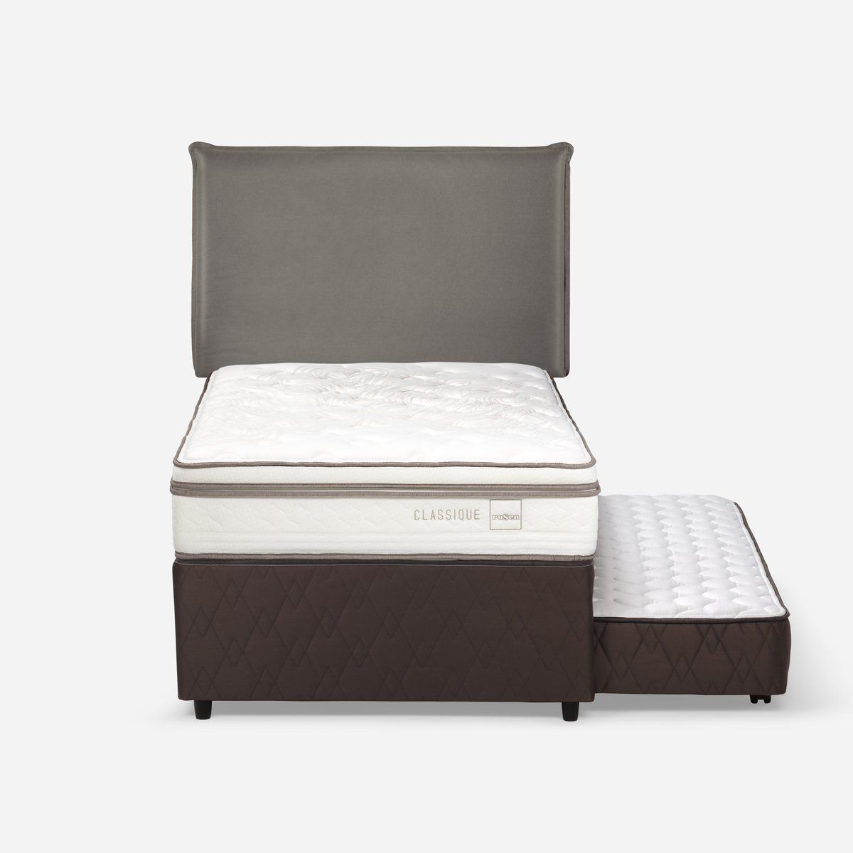 ROSEN - Diván Cama Rosen Classique+ 1,5 Plazas+Respaldo Maurice Gris