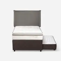 ROSEN - Diván Cama Classique+ 1,5 Plazas+Respaldo Maurice Gris