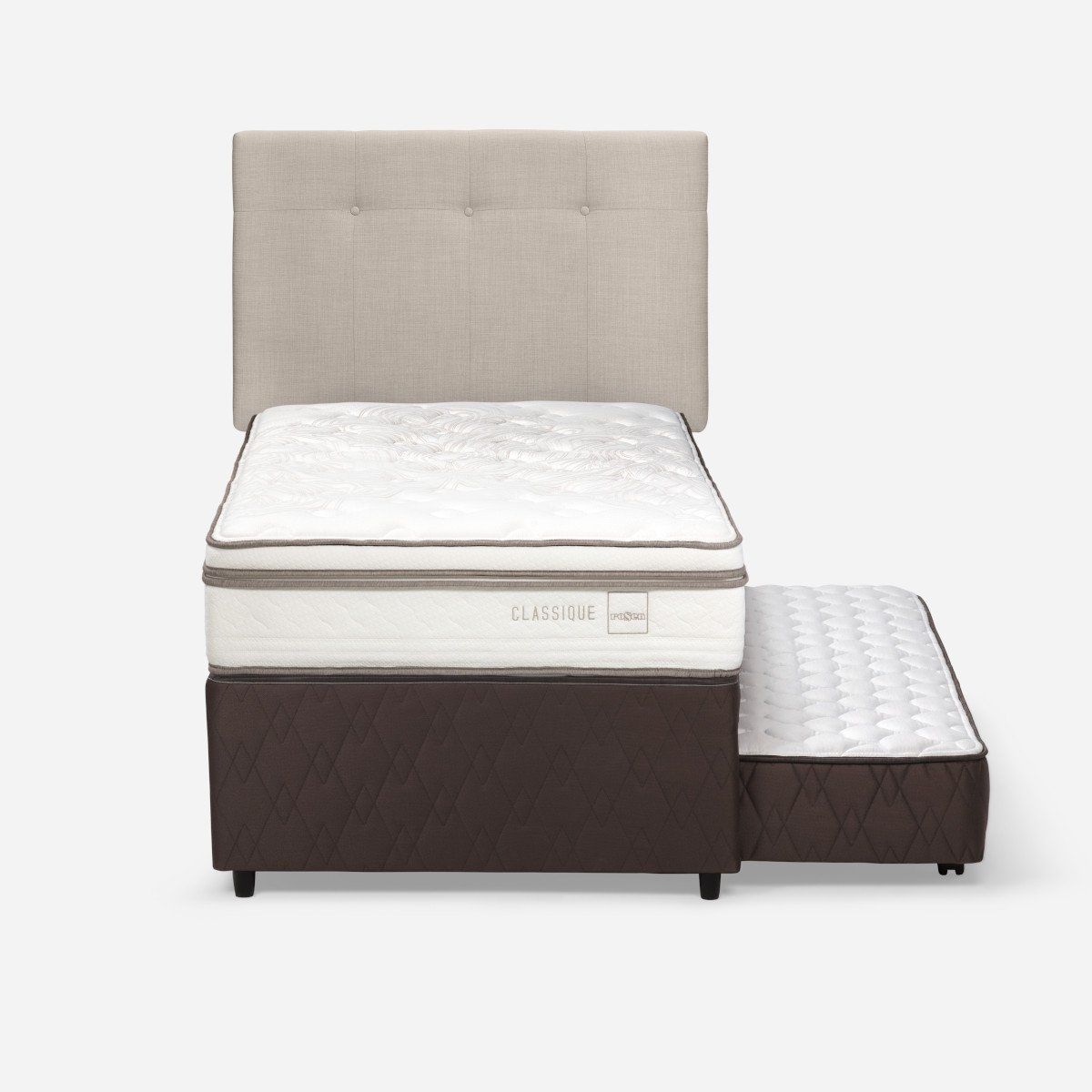 ROSEN - Diván Classique+ 1,5 Plazas + Respaldo New Bennet Natural