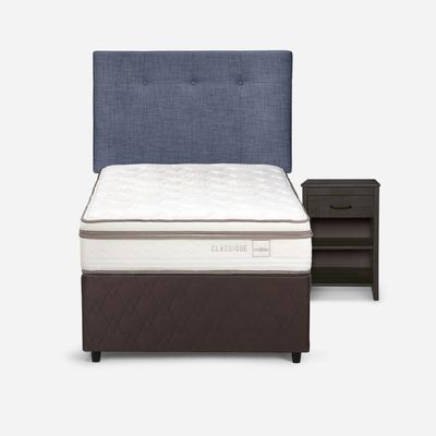 Imagen 2 del producto Diván Classique+ 1,5 Pl + Respaldo New Bennet Denim +Velador