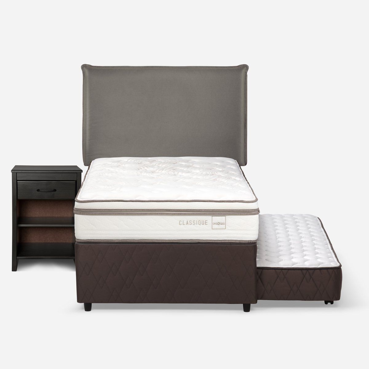 ROSEN - Diván Cama Classique+ 1,5 Plazas + Muebles Maurice Gris