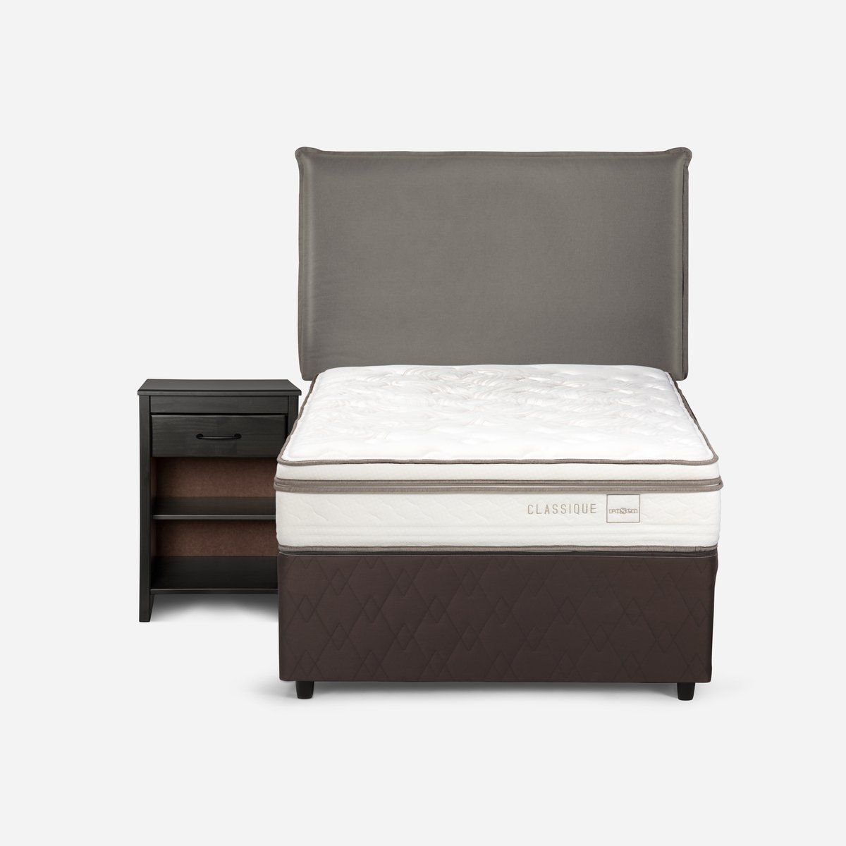 ROSEN - Diván Cama Classique+ 1,5 Plazas + Muebles Maurice Gris